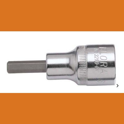 Stecknuss-Einsatz 1/2", Innen-Sechskant, ELORA-3210-INA 1/2"