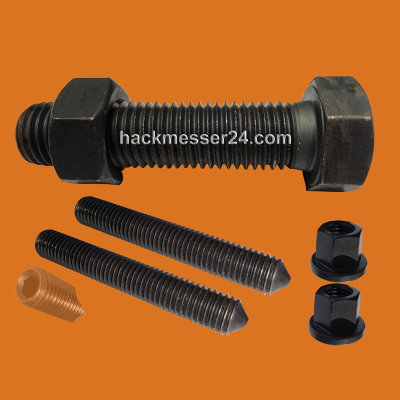 Screw set for installing a conversion kit to quick-change blades - System 1
