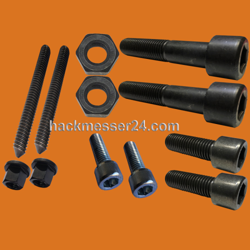 Screw set for installing a conversion kit to quick-change blades - System 2